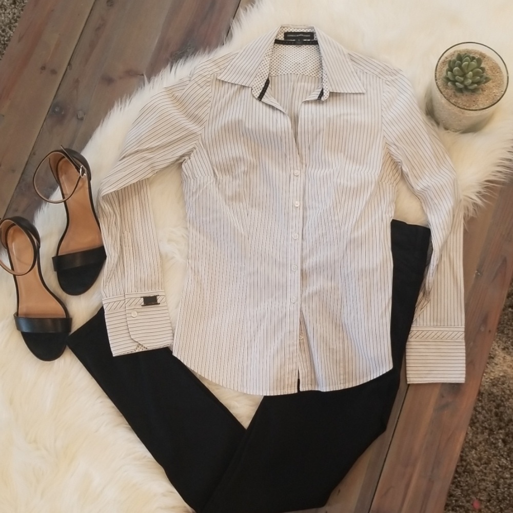 Express pinstripe dress shirt EUC